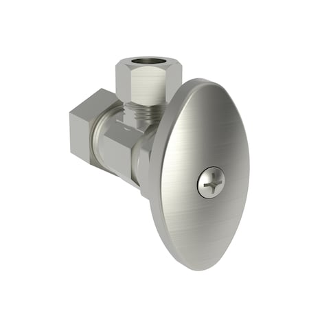 Newport Brass Angle Valve, 1/2" Compression in Satin Nickel (Pvd) 403-15S